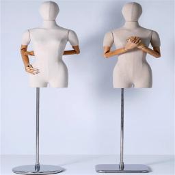 Feminino Costura Mão Manequim Suporte Do Corpo, Forma de Vestido Feminino, Jóias Clavicular Madeira, Mulheres Flexíveis, Cremalheira Ajustável, C044 - Image 3