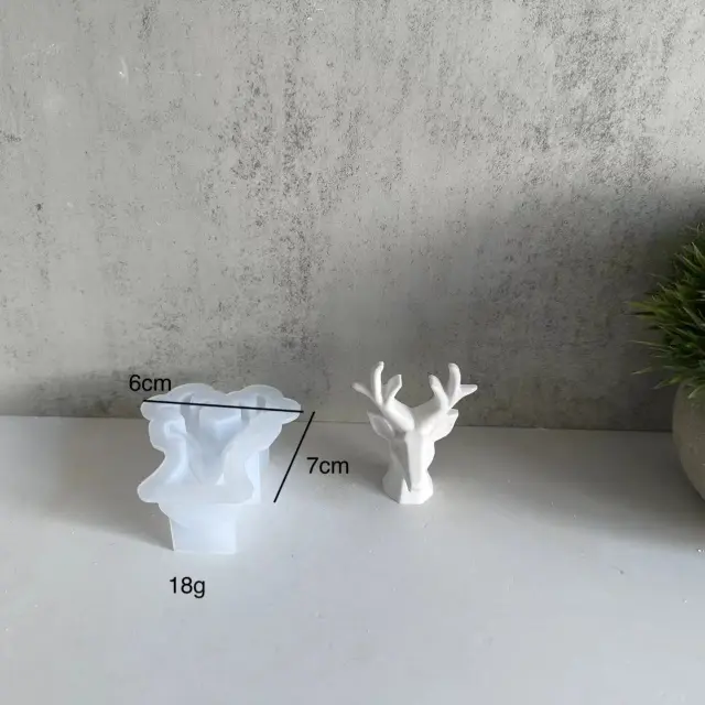 Ornamentos de Silicone em Tamanho Real para Decoração de Parede com Estilo de Rena - Enfeites Natalinos Artesanais