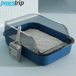 Sandbox semi fechado para gatos, Bandeja de gatos pequenos animais, Gatinhos Litter Bedpans, Pet Shop - Image 1