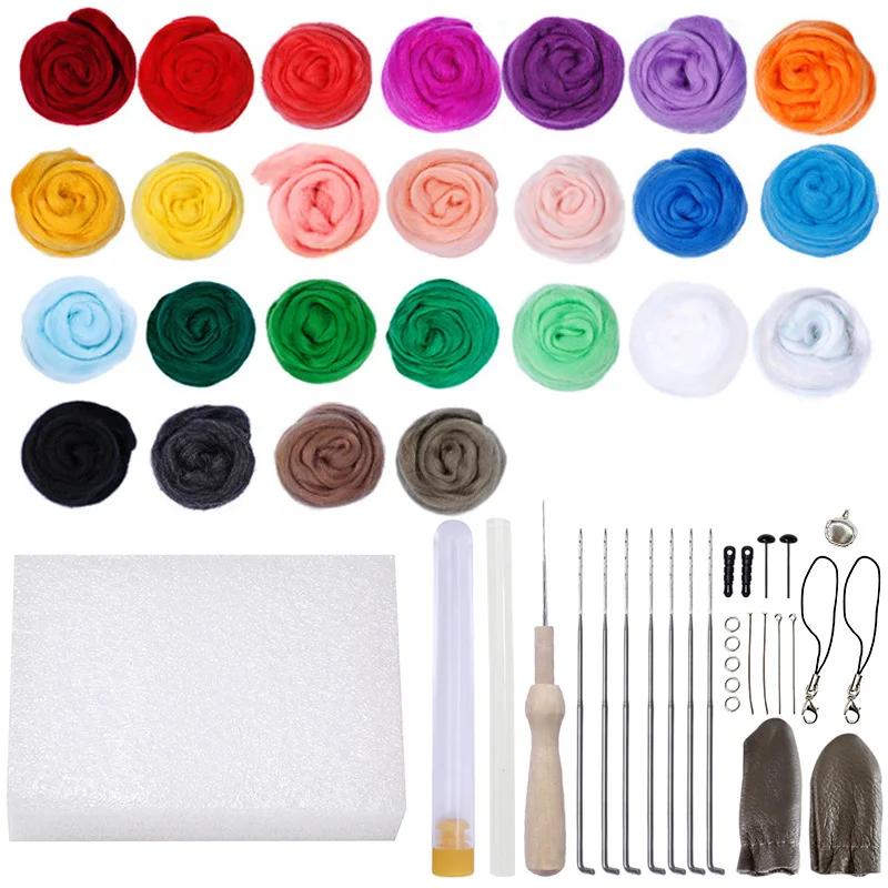 Kit de ferramentas de feltro, lã básica, feltro artesanal, materiais de tecido DIY, acessórios, 40 cores - Image 1