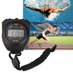 Novo clássico à prova dwaterproof água digital profissional handheld lcd esportes cronômetro temporizador parar relógio com corda para esportes - Image 6