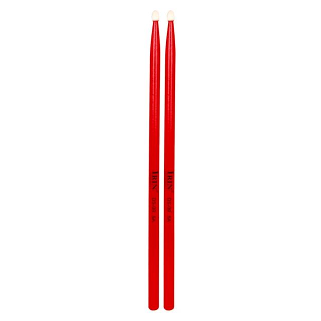 Varas de Madeira Maciça IRIN para Tambor Colorido - Acessório de Percussão, 1 Par de Ferramentas Musicais