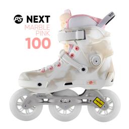 Próximos patins originais powerslide mármore rosa trinity quadro patins inline 3*100mm corrida de rua patins patinação livre patines - Image 6