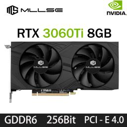 Mllse rtx 3060ti 8gb placa gráfica gddr6 256bit pci express 4.0 × 16 8pin nvidia gpu rtx 3060ti placa de vídeo para jogos placa de vídeo - Image 1