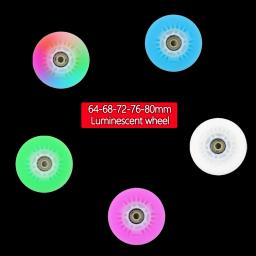 LED Flash rodas para patins inline, extravagantes rodas PU, acender rodas, multi-color disponível, 64mm, 68mm, 72mm, 76mm, 80mm, 4PCs - Image 1
