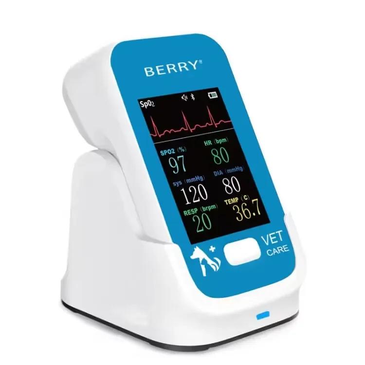 Monitor Multi-Parâmetro Veterinário, App Bluetooth Recarregável, Pressão Arterial ECG, ECG, HR, NIBP, Spo2, Temp PR, Pet, Cão, Animal - Image 1