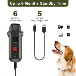 Anti-Latido, Recarregável, Extra Longo, Suspensão para Cães, Suprimentos para Animais de Estimação, Luzes de Flash, 2 em 1 - Image 4