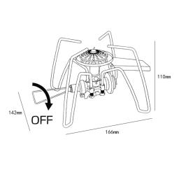 Dobrável Camping Fogão Acessórios, Outdoor Tourist Burner Peças, Aranha Fogão, Windproof, Anti-escaldante, Mochila, Caminhadas Forno a Gás - Image 6