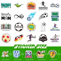 Adesivos de futebol à prova d'água, crie seu estilo único, perfeito para adolescentes e adultos, bagagem DIY, guitarra e laptop, 50PCs - Image 3