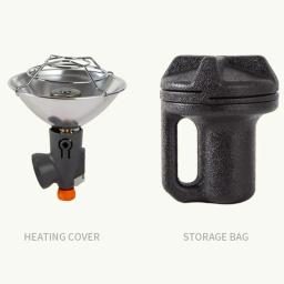 Portátil mini aquecedor de acampamento ao ar livre à prova vento aço inoxidável gás butano aquecedor com caixa armazenamento - Image 6