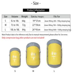 Saco de armazenamento saco de compressão de gelo preto ultraleve para baixo saco de dormir coisas saco s/m/l para mochila caminhadas acampamento blackice - Image 2