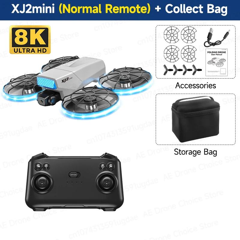 Novo xj2 mini câmera drone 8k profissional hd dobrável sem escova quadcopter rc dron fpv aeronave uav brinquedo para menino presente crianças aéreo - Image 1