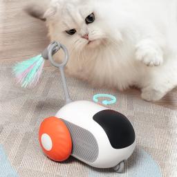 Brinquedos elétricos de controle remoto para gatos, Carro esportivo inteligente, Entretenimento divertido, Pet Mice, Penas interativas, Kitten Sticks - Image 3