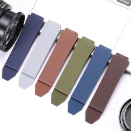 25 × 19mm Silicone Band Para Hublot cinta Big Bang Pulseira Esportes impermeável Sweatproof Rubber Bracelet Watch Acessórios - Image 1