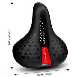 Absorção de choque Oversized MTB Bike Saddle, Impermeável, Confortável, Oco, Respirável, Almofada de ciclismo, Peças de reposição - Image 6