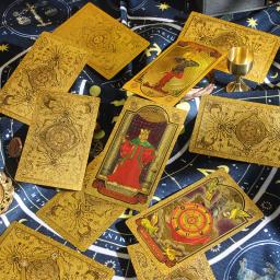 Conjunto de tarô para festa, misteriosas cartas de baralho, suave e impermeável, presente para amigos e família, alta qualidade, 2022 - Image 6