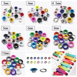 Colorido Metal Ilhós Grommets, Buraco Olho Anéis, Mix Cor para Leathercraft, Sapatos, Cinto, Cap, Saco Tags, Vestuário, Scrapbooking, 100 Conjuntos - Image 6