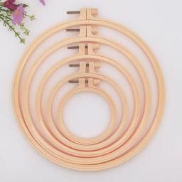 1pc diy bordado aro ferramenta arte artesanato ponto cruz círculo tradicional chinês redondo quadro de bambu ferramentas de costura de madeira casa deco - Image 2