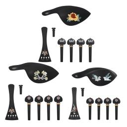 Instrumento de corda parte para acessórios de violino, Pull Chord Plate, Chord Shaft, cauda do prego, resto bochecha, 4 4-3-4, 4pcs - Image 1