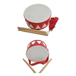 Tambor Snare percussão instrumento conjunto para crianças, mão de madeira, 8 Polegada, senso de ritmo, brinquedos para crianças, vermelho e branco - Image 3