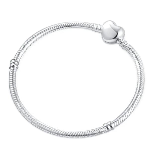 Pulseira Fina de Prata Cobra para Mulheres - Elegância Europeia em Joias DIY, Alta Qualidade e Presentes Sob Medida