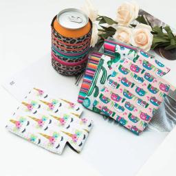 Padrão Neoprene Standard Can Cooler, Regular Cobertura Isolada para Cerveja, Bebidas, Refrigerantes, Favores do Casamento, 2Pcs, 12oz - Image 4