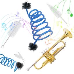 Trompete Manutenção Kit Cuidados Bocal Válvula Escova Flexível Cobra Escova Instrumento Escovas, Cornet Kit de Limpeza, 1 Conjunto - Image 1