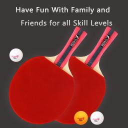 Conjunto De Raquete De Treinamento De Tênis De Mesa, Punho Longo 2Pcs, 3 Bolas De Ping Pong - Image 2