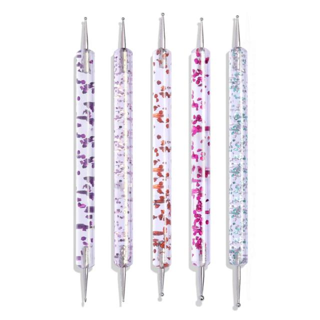 Conjunto Profissional de Pincéis de Arte Acrílica para Unhas: Ferramentas de Pontilhamento, Pintura e Escultura em Cristal para Nail Art DIY