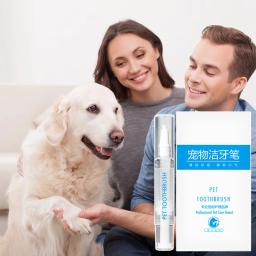 Caneta de escova de dentes para animais de estimação Caneta de reparo oral para animais de estimação Caneta de clareamento para restauração oral para animais de estimação Ferramenta de limpeza de dentes com cabeça macia para cuidados orais para animais de estimação - Image 4