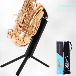 Dobrável portátil saxofone tripé suporte protetor, sax suporte, sopros instrumentos acessórios para Alto e Tenor, novo - Image 1
