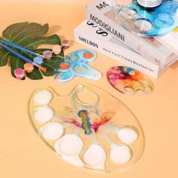 Molde de Silicone para Resina Epóxi Cor, Pintura DIY, Prancheta, Paleta, Jóias que Faz Ferramenta, Molde da bandeja, Cola Cristal, S, M, L - Image 3