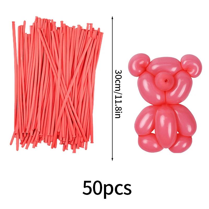 Balões De Torção De Látex Colorido, Tira Longa, Modelagem Mágica DIY, Festa De Aniversário, Decoração Do Casamento, 50Pcs - Image 1