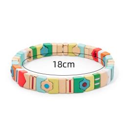 Pulseiras esmaltadas para mulheres, novo design, formas múltiplas, amuleto floral, pulseira de elásticos, joias artesanais, 2023 - Image 5