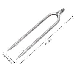 Aço inoxidável Gaff gancho Barb Peixe Lança, 2 pinos, Harpoon Gig, Equipamento de pesca ao ar livre, 4 pcs - Image 5