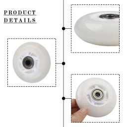 Rodas de skate de hóquei em linha, 64mm/70mm/72mm, alta elasticidade com rolamento, rodas glitter para patins, bagagem - Image 2