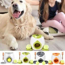 Máquina do lançador de bolas de tênis para cães, Bola dispensadora interativa, Brinquedos para cães, Alimentador inteligente não elétrico, interior e exterior - Image 2