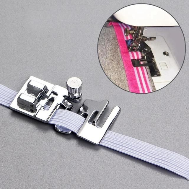 Acessórios para Máquina de Costura: Conjunto de Pé Pressor para Elástico e Cordas Flexíveis DIY
