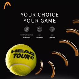 Cabeça-Bolas De Tênis De Resistência Elástica Alta, TOUR XT, Treinamento De Competição Profissional, Bola De Tênis, 3 Pcs Per Can - Image 4
