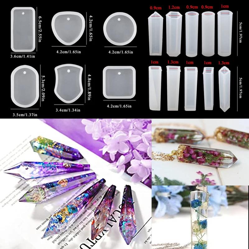Conjunto de moldes de silicone para resina epóxi, kit de moldes com broca manual, lantejoulas glitter, ferramentas para pingente, brinco, DIY - Image 1