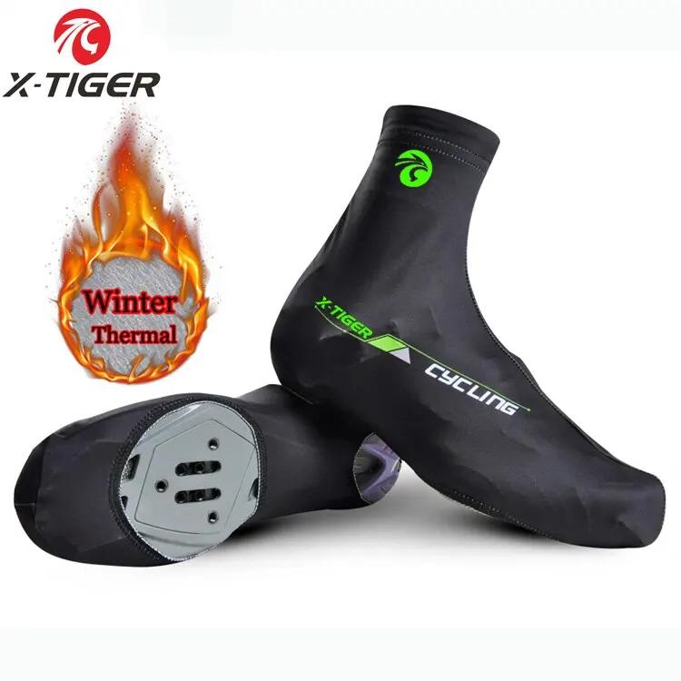 X-TIGER-Cobertura Térmica de Sapato de Ciclismo para Homens e Mulheres, Overshoes de Bicicleta MTB, Tampa De Sapatos De Corrida De Estrada, Inverno - Image 1