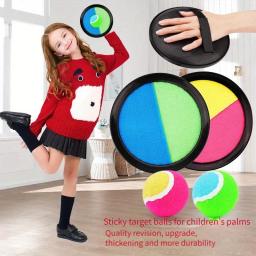1 conjunto crianças otário bola pegajosa brinquedo esportes ao ar livre pegar bola jogo conjunto jogar e pegar pai-filho brinquedos interativos ao ar livre - Image 1