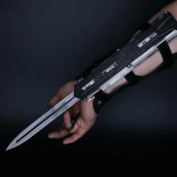 Nova manga de metal espada lâmina escondida pode espada manga de ejeção filme assassino traje adereços armas acessório - Image 4