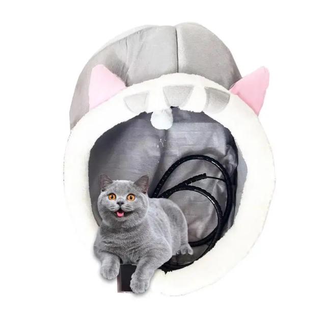 Caverna Aquecida para Animais de Estimação com Aquecimento USB Lavável e Proteção Contra Superaquecimento