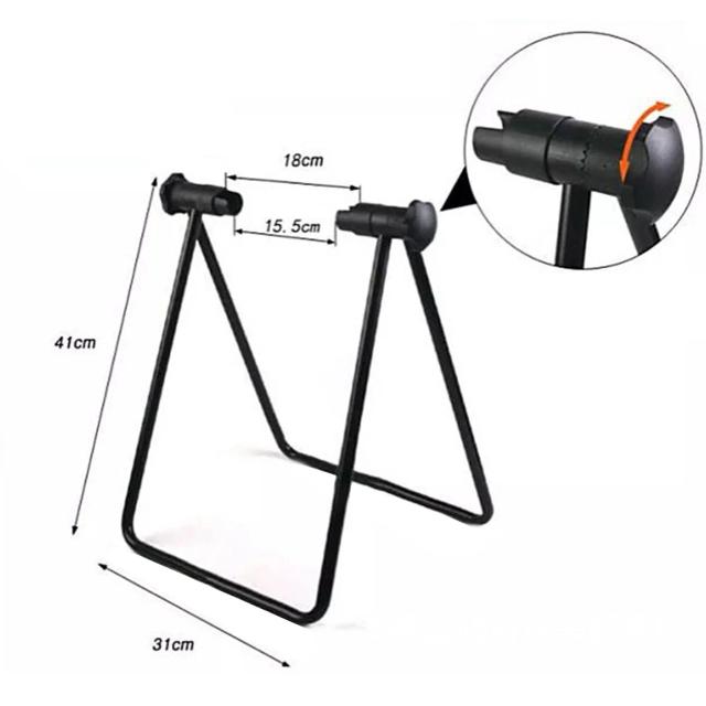 Rack de Estacionamento Dobrável para Bicicletas em Forma de Triângulo, Suporte Vertical U-Shape e Stand de Oficina para Reparos