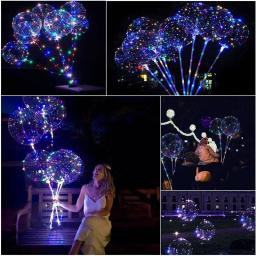 Transparente LED Incandescência Balões Onda, Luz Cordas Balões, Aniversário e Fontes Do Partido Do Casamento, Baby Wel Decorações - Image 4