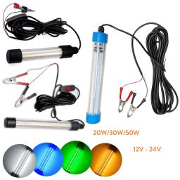 Luz subaquática impermeável LED, lâmpada submersível para barco de pesca noturna, iluminação exterior, alta potência, 20W, 30W, 50W, 12V, 24V - Image 1