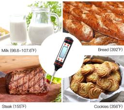 Termômetro Digital para Alimentos Domésticos, Eletrônico, Bolo, Doces, Frite, Churrasco, Carne, Temperatura, Termômetros de Cozimento com Sonda Longa - Image 2