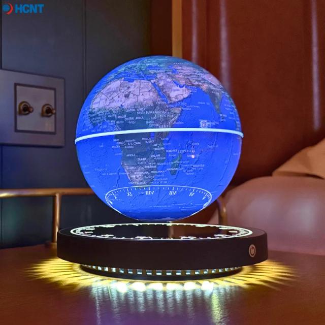 Globo de Levitação Magnética com LED - Decoração Tecnológica Giratória 360°