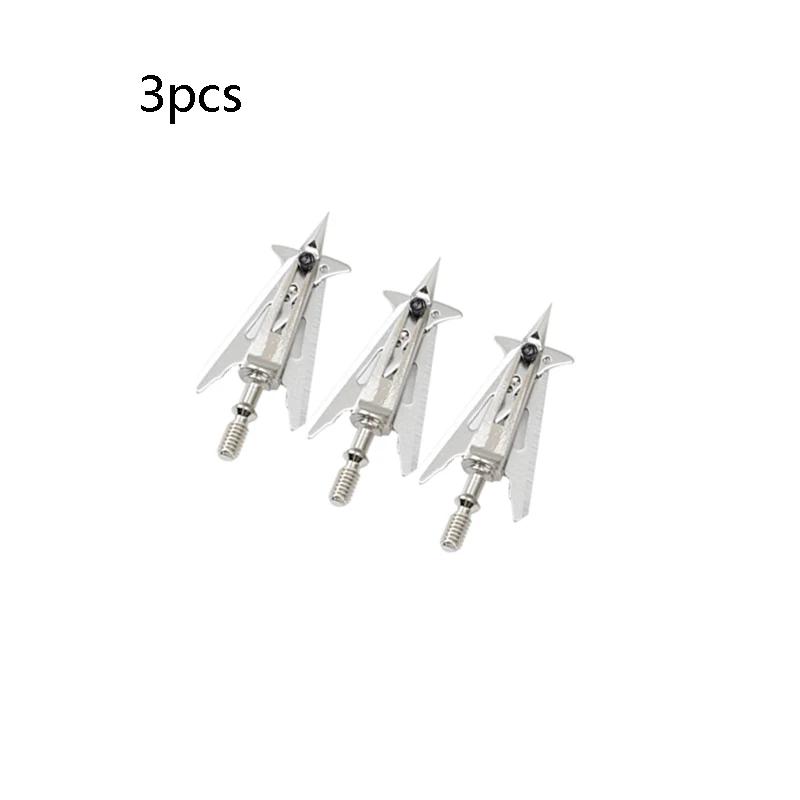 Seta lâminas fixas para a caça, acessórios tiro com arco, seta dicas, 2 lâminas, 3/6pcs - Image 1